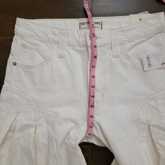 Free People Pandora Wide Leg Jeans Womens 27S Heavenly Boho Cottage Whimsical - Picture 7 of 8